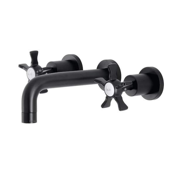 Kingston Brass KS8120NX Two-Handle Wall Mount Bathroom Faucet, Matte Black KS8120NX - main